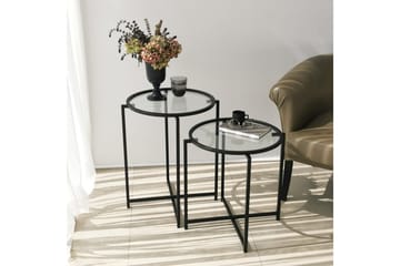 Akeno Sidobord 60x50 cm Svart - Hanah Home - Möbler - Bord & matgrupp - Avlastningsbord & sidobord - Lampbord & sidobord