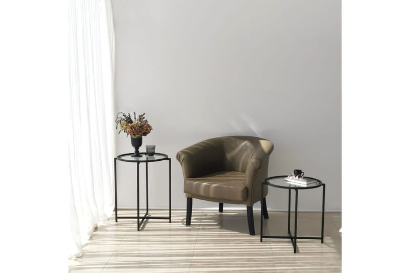 Akeno Sidobord 60x50 cm Svart - Hanah Home - Möbler - Bord & matgrupp - Avlastningsbord & sidobord - Lampbord & sidobord