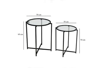 Akeno Sidobord 60x50 cm Svart - Hanah Home - Möbler - Bord & matgrupp - Avlastningsbord & sidobord - Lampbord & sidobord