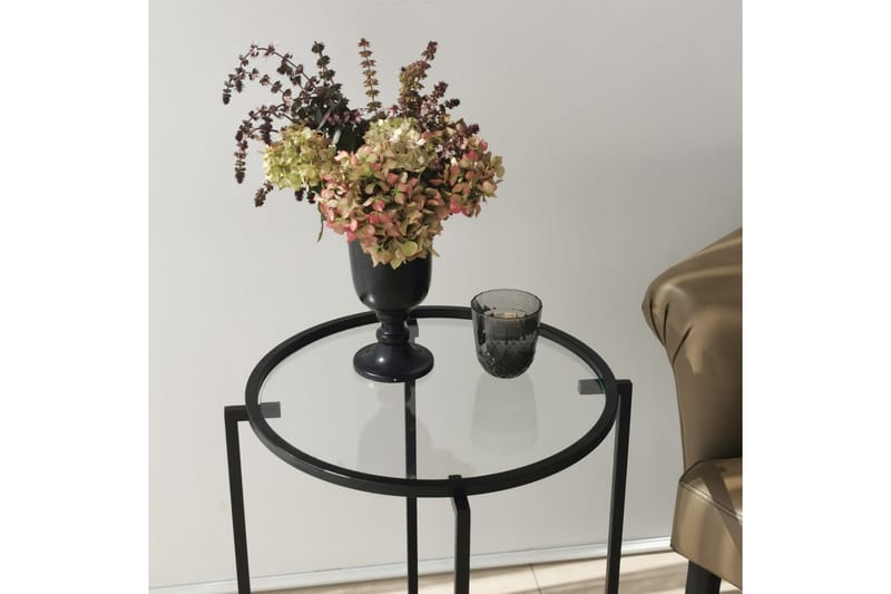 Akeno Sidobord 60x50 cm Svart - Hanah Home - Möbler - Bord & matgrupp - Avlastningsbord & sidobord - Lampbord & sidobord