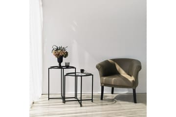 Akeno Sidobord 60x50 cm Svart - Hanah Home - Möbler - Bord & matgrupp - Avlastningsbord & sidobord - Lampbord & sidobord