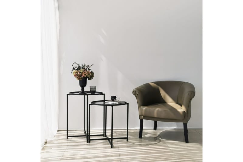 Akeno Sidobord 60x50 cm Svart - Hanah Home - Möbler - Bord & matgrupp - Avlastningsbord & sidobord - Lampbord & sidobord