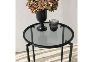 Akeno Sidobord 60x50 cm Svart - Hanah Home - Möbler - Bord & matgrupp - Avlastningsbord & sidobord - Lampbord & sidobord