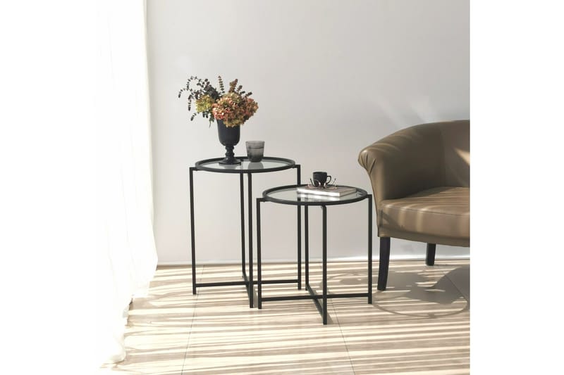 Akeno Sidobord 60x50 cm Svart - Hanah Home - Möbler - Bord & matgrupp - Avlastningsbord & sidobord - Lampbord & sidobord