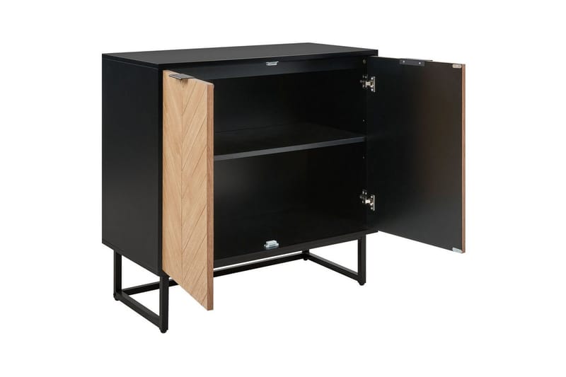 Sidobord Alaska Svart, ljust trä - Svart, ljust trä - Möbler - Bord & matgrupp - Avlastningsbord & sidobord - Lampbord & sidobord