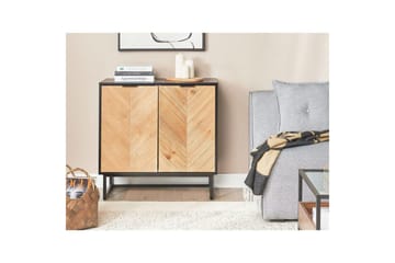 Sidobord Alaska Svart, ljust trä - Svart, ljust trä - Möbler - Bord & matgrupp - Avlastningsbord & sidobord - Lampbord & sidobord