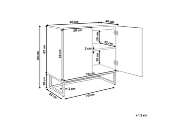 Sidobord Alaska Svart, ljust trä - Svart, ljust trä - Möbler - Bord & matgrupp - Avlastningsbord & sidobord - Lampbord & sidobord