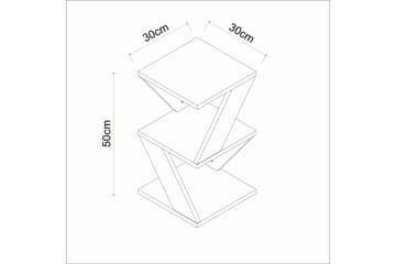 Sidobord Albeni 30 cm - Vit - Möbler - Bord & matgrupp - Avlastningsbord & sidobord - Lampbord & sidobord