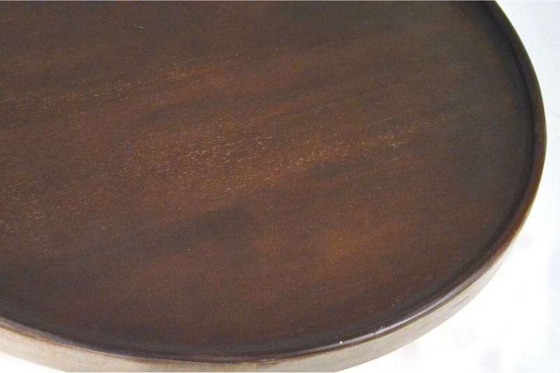 Sidobord Bibek 60 cm Runt - Mörkbrun - Lampbord & sidobord - Brickbord & småbord
