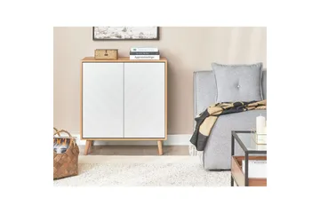 Sidobord Bristow Vit, ljust trä - Vit, ljust trä - Möbler - Bord & matgrupp - Avlastningsbord & sidobord - Lampbord & sidobord