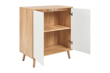 Sidobord Bristow Vit, ljust trä - Vit, ljust trä - Möbler - Bord & matgrupp - Avlastningsbord & sidobord - Lampbord & sidobord