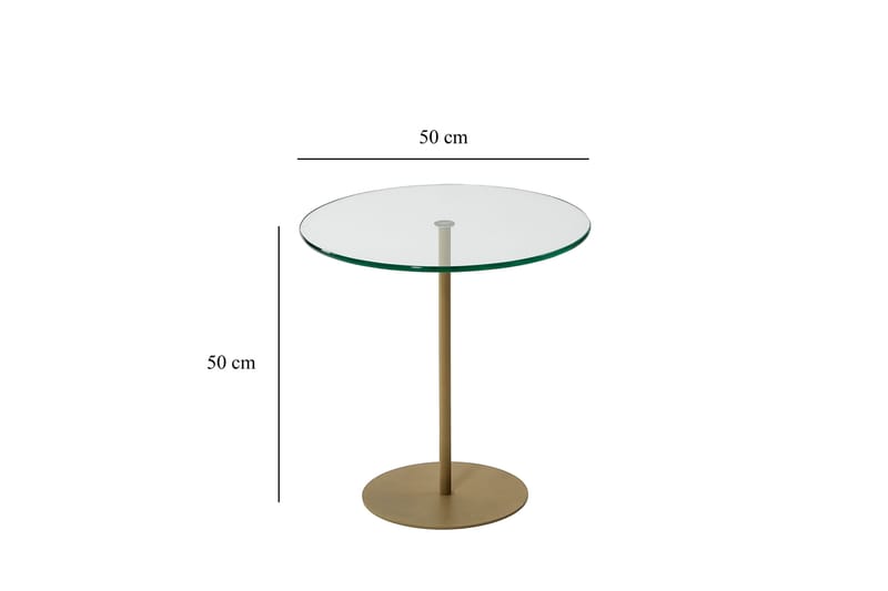 Sidobord Chill-Out 50x50 cm Guld - Hanah Home - Möbler - Bord & matgrupp - Avlastningsbord & sidobord - Brickbord & småbord