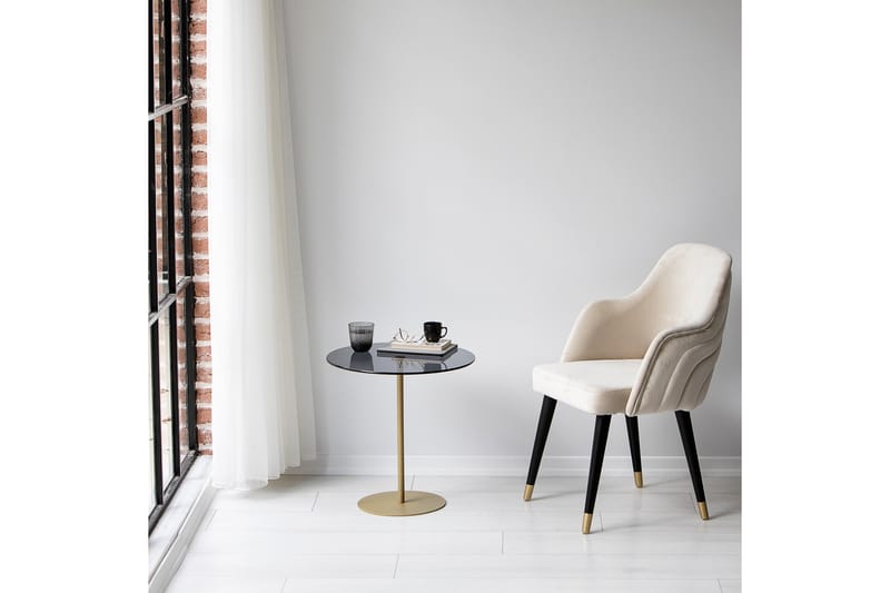 Sidobord Chill-Out 50x50 cm Guld/Mörkgrå - Hanah Home - Möbler - Bord & matgrupp - Avlastningsbord & sidobord - Brickbord & småbord
