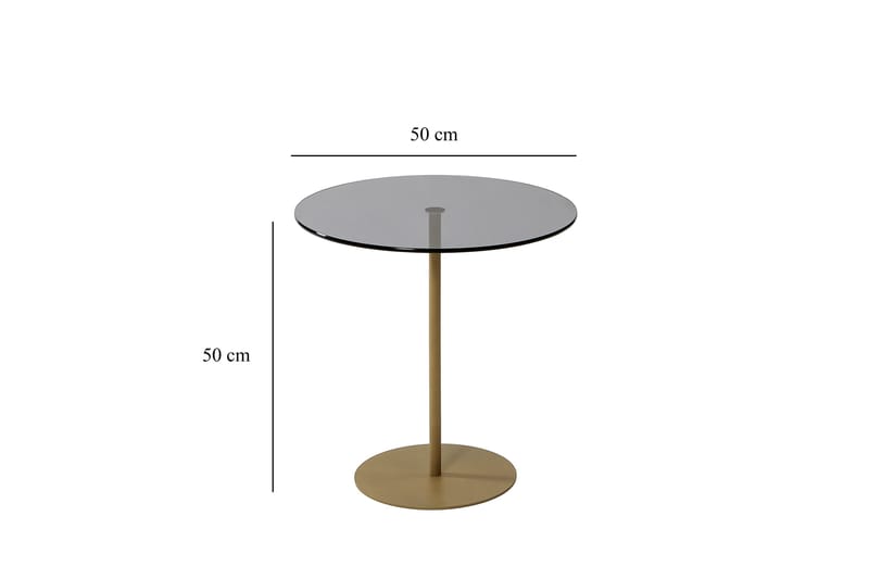 Sidobord Chill-Out 50x50 cm Guld/Mörkgrå - Hanah Home - Möbler - Bord & matgrupp - Avlastningsbord & sidobord - Brickbord & småbord