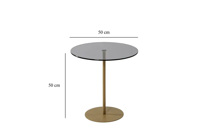 Chill-Out Sidobord 50x50 cm Guld/Mörkgrå - Hanah Home - Möbler - Bord & matgrupp - Avlastningsbord & sidobord - Brickbord & småbord