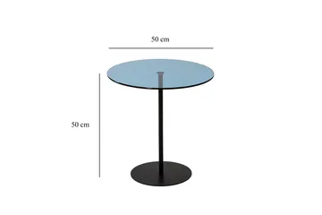 Chill-Out Sidobord 50x50 cm Svart/Blå - Hanah Home - Möbler - Bord & matgrupp - Avlastningsbord & sidobord - Brickbord & småbord