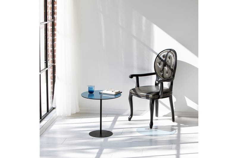 Sidobord Chill-Out 50x50 cm Svart/Blå - Hanah Home - Möbler - Bord & matgrupp - Avlastningsbord & sidobord - Brickbord & småbord