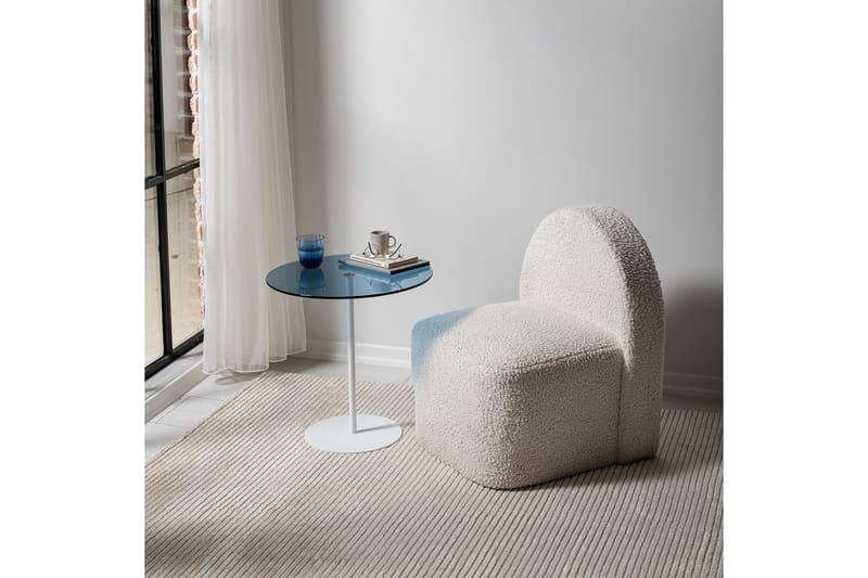 Chill-Out Sidobord 50x50 cm Vit/Blå - Hanah Home - Möbler - Bord & matgrupp - Avlastningsbord & sidobord - Brickbord & småbord