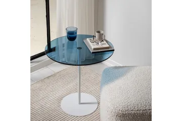 Chill-Out Sidobord 50x50 cm Vit/Blå - Hanah Home - Möbler - Bord & matgrupp - Avlastningsbord & sidobord - Brickbord & småbord
