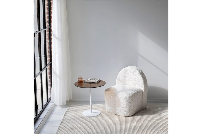 Chill-Out Sidobord 50x50 cm Vit/Brons - Hanah Home - Möbler - Bord & matgrupp - Avlastningsbord & sidobord - Brickbord & småbord