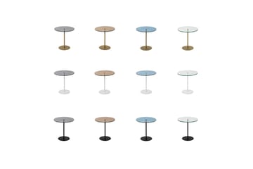 Chill-Out Sidobord 50x50 cm Vit/Brons - Hanah Home - Möbler - Bord & matgrupp - Avlastningsbord & sidobord - Brickbord & småbord