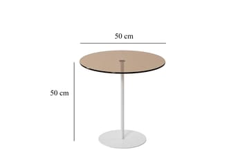 Chill-Out Sidobord 50x50 cm Vit/Brons - Hanah Home - Möbler - Bord & matgrupp - Avlastningsbord & sidobord - Brickbord & småbord