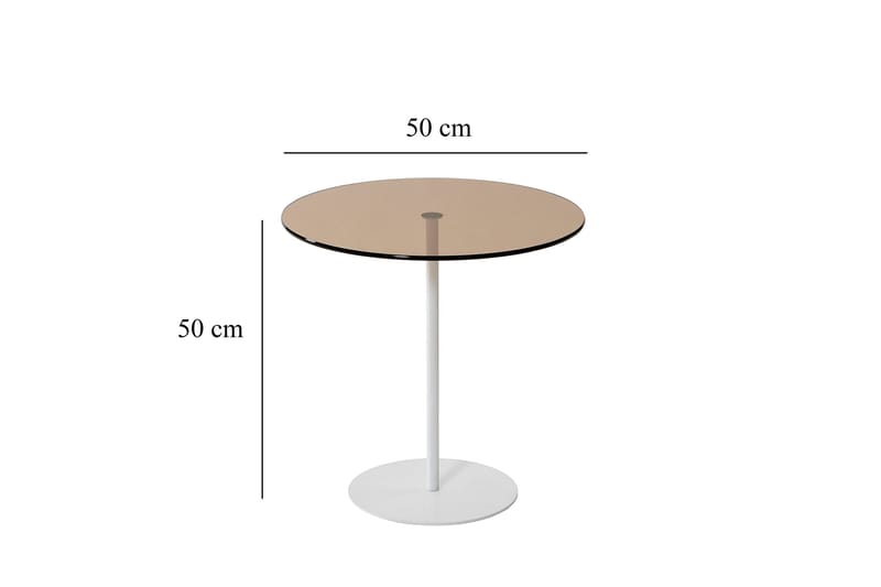 Chill-Out Sidobord 50x50 cm Vit/Brons - Hanah Home - Möbler - Bord & matgrupp - Avlastningsbord & sidobord - Brickbord & småbord