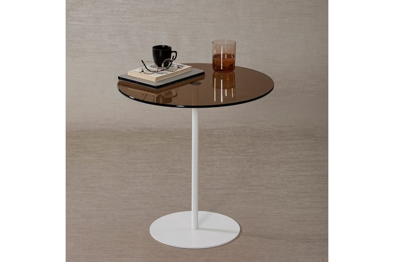 Chill-Out Sidobord 50x50 cm Vit/Brons - Hanah Home - Möbler - Bord & matgrupp - Avlastningsbord & sidobord - Brickbord & småbord