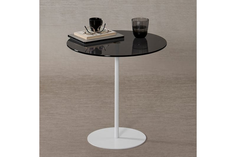 Chill-Out Sidobord 50x50 cm Vit/Mörkgrå - Hanah Home - Möbler - Bord & matgrupp - Avlastningsbord & sidobord - Brickbord & småbord