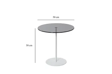 Chill-Out Sidobord 50x50 cm Vit/Mörkgrå - Hanah Home - Möbler - Bord & matgrupp - Avlastningsbord & sidobord - Brickbord & småbord