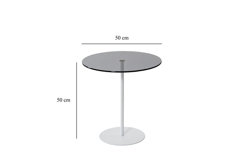 Chill-Out Sidobord 50x50 cm Vit/Mörkgrå - Hanah Home - Möbler - Bord & matgrupp - Avlastningsbord & sidobord - Brickbord & småbord
