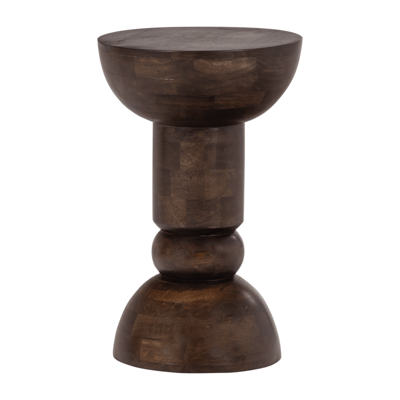 Sidobord Emel 40 cm Rund, Mörkbrun