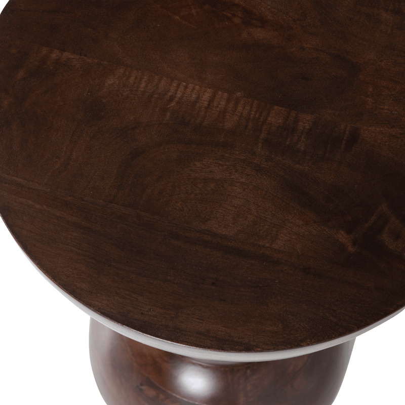 Sidobord Emel 40 cm Rund - Mörkbrun - Möbler - Bord & matgrupp - Avlastningsbord & sidobord - Brickbord & småbord