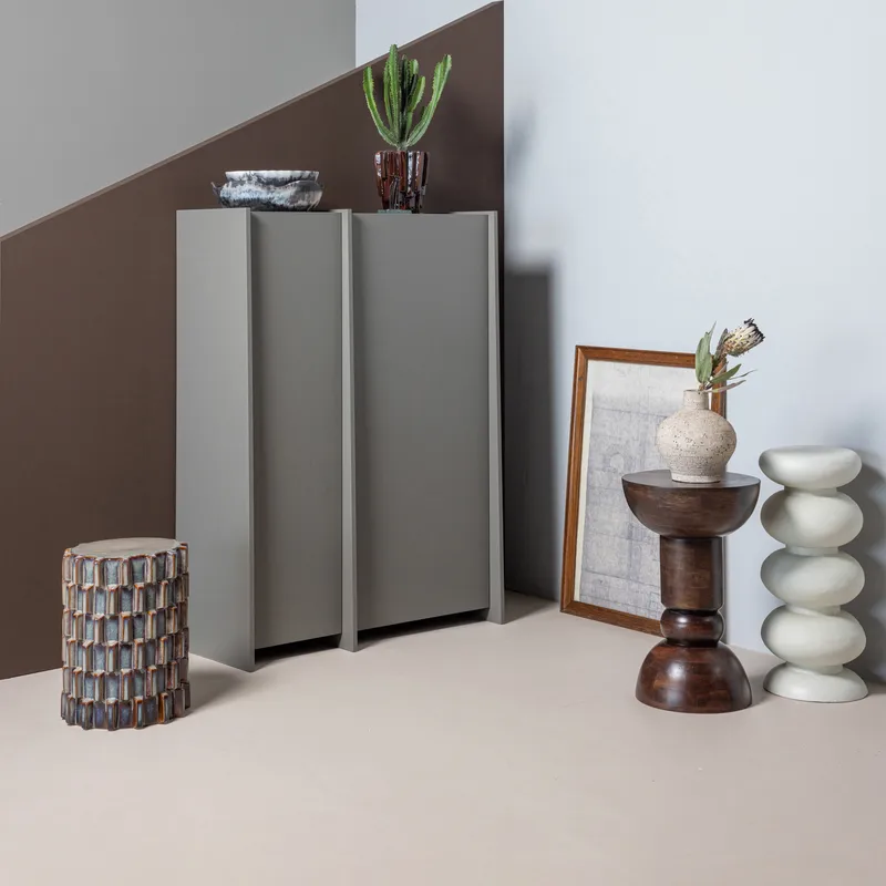 Sidobord Emel 40 cm Rund - Mörkbrun - Möbler - Bord & matgrupp - Avlastningsbord & sidobord - Lampbord & sidobord