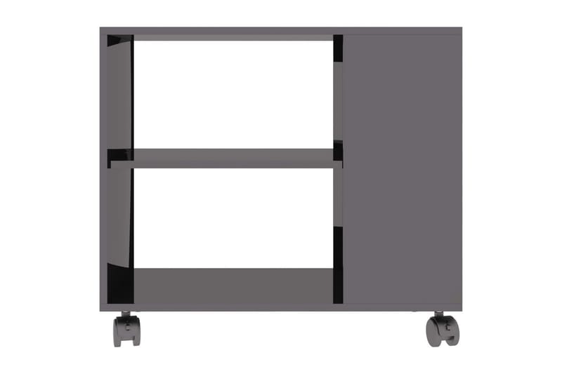 Sidobord grå högglans 70x35x55 cm spånskiva - Grå - Lampbord & sidobord - Brickbord & småbord