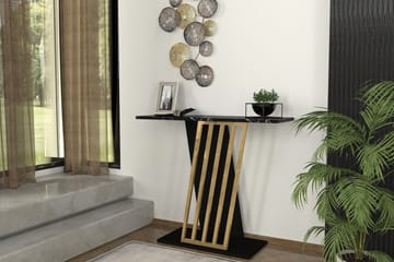 Sidobord Gravity 90x76,8 cm Svart/Guld - Hanah Home - Möbler - Bord & matgrupp - Avlastningsbord & sidobord - Lampbord & sidobord