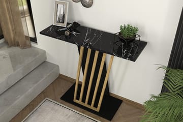 Sidobord Gravity 90x76,8 cm Svart/Guld - Hanah Home - Möbler - Bord & matgrupp - Avlastningsbord & sidobord - Lampbord & sidobord