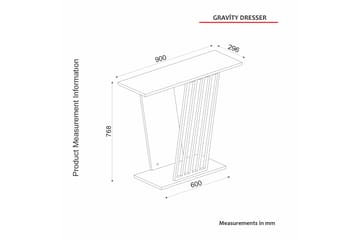 Sidobord Gravity 90x76,8 cm Svart/Guld - Hanah Home - Möbler - Bord & matgrupp - Avlastningsbord & sidobord - Lampbord & sidobord