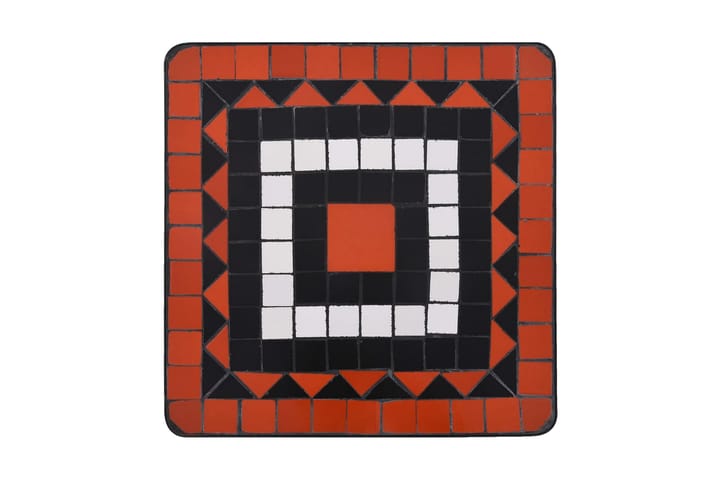 Sidobord i mosaik terrakotta och vit keramik - Brun - Brickbord & småbord - Lampbord & sidobord