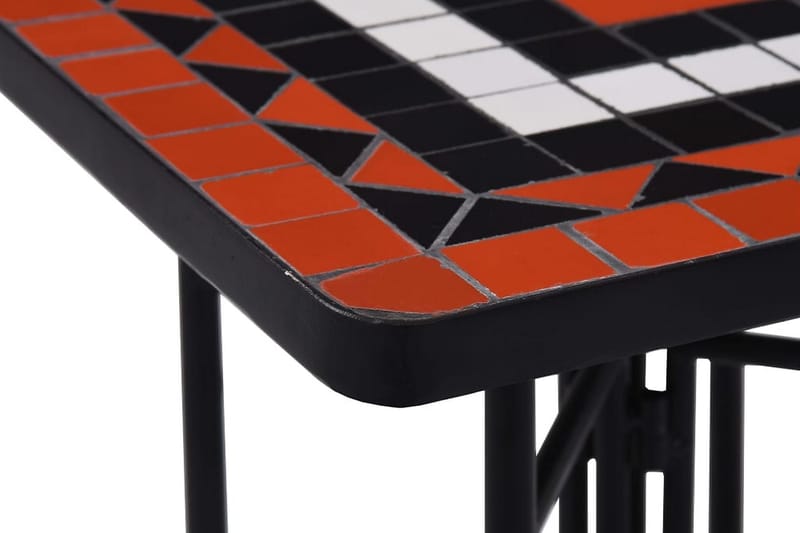 Sidobord i mosaik terrakotta och vit keramik - Brun - Brickbord & småbord - Lampbord & sidobord