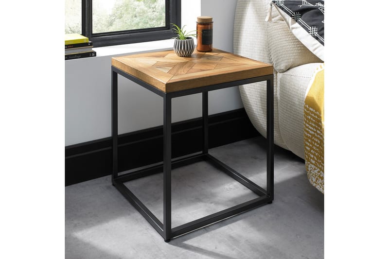 Sidobord Indus 45x45xh50 cm Grå Metallram - Möbler - Bord & matgrupp - Avlastningsbord & sidobord - Lampbord & sidobord