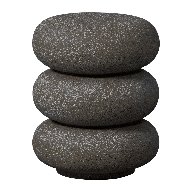 Sidobord Laurel 40 cm Rund, Svart