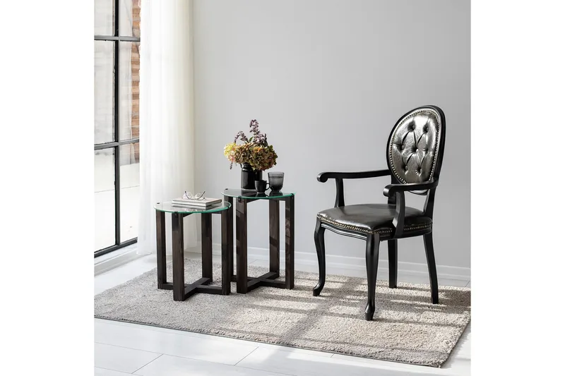 Liepene Sidobord 45x40 cm Svart - Hanah Home - Möbler - Bord & matgrupp - Avlastningsbord & sidobord - Brickbord & småbord