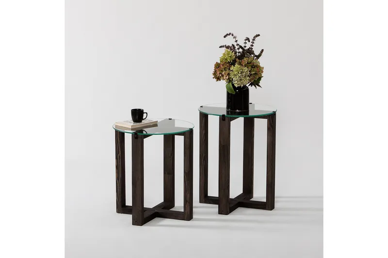 Liepene Sidobord 45x40 cm Svart - Hanah Home - Möbler - Bord & matgrupp - Avlastningsbord & sidobord - Brickbord & småbord