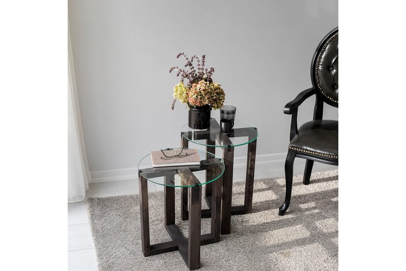 Liepene Sidobord 45x40 cm Svart - Hanah Home - Möbler - Bord & matgrupp - Avlastningsbord & sidobord - Brickbord & småbord