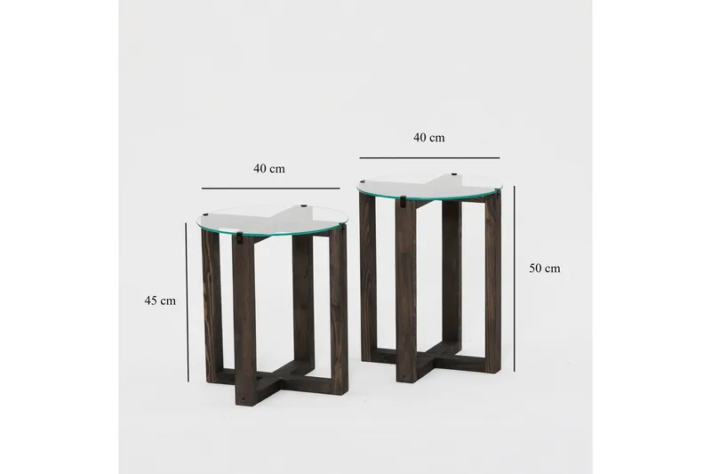 Liepene Sidobord 45x40 cm Svart - Hanah Home - Möbler - Bord & matgrupp - Avlastningsbord & sidobord - Brickbord & småbord