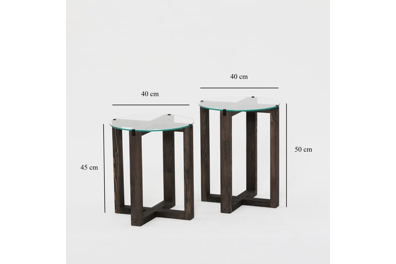 Liepene Sidobord 45x40 cm Svart - Hanah Home - Möbler - Bord & matgrupp - Avlastningsbord & sidobord - Brickbord & småbord