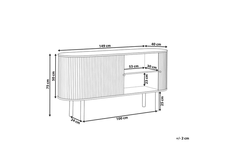 Sidobord Manara 149x40x75 cm - 149x40x75 cm - Möbler - Bord & matgrupp - Avlastningsbord & sidobord - Lampbord & sidobord
