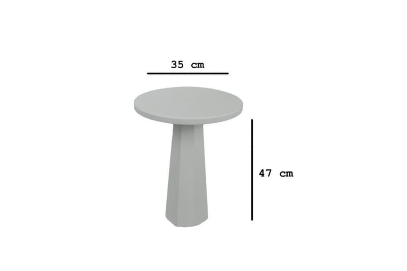 Sidobord Miu Vit - Vit - Möbler - Bord & matgrupp - Avlastningsbord & sidobord - Lampbord & sidobord
