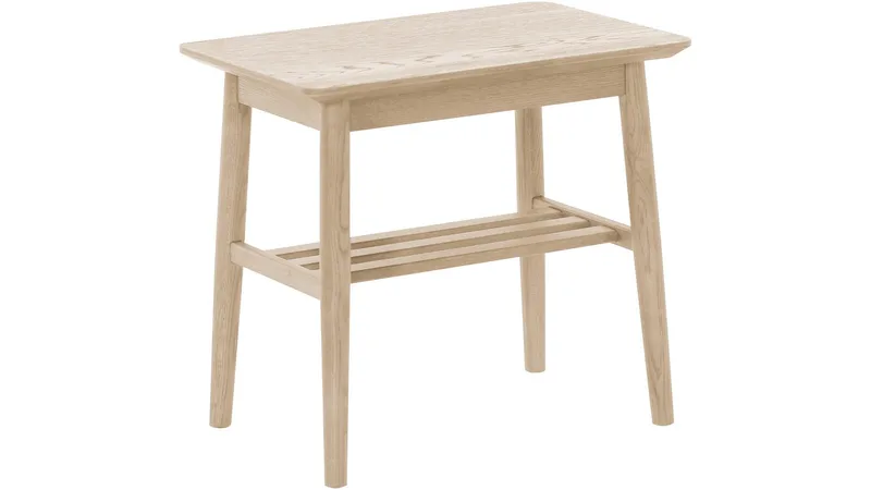 Sidobord Olsund med Hylla, Vitpigmenterad